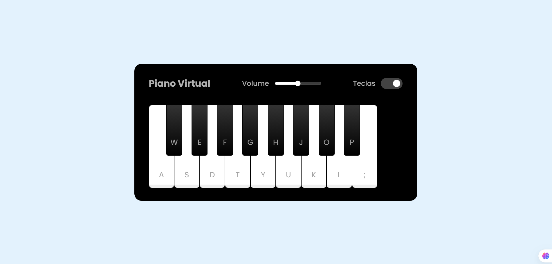 Site para o Piano Virtual Piano Virtual